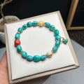 Turquoise Multi‑Gemstone Beaded Bracelet