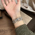 Bohemian Blue Multilayer Tassel Bracelet